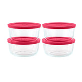 Pyrex® Simply Store® 8-piece Glass Food Storage Container Set with Red Lids