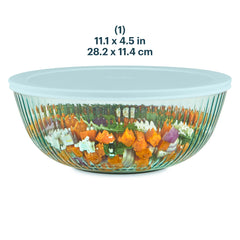 Pyrex® Colors Sculpted Tinted 4.5-quart Mixing Bowl with Lid, Aqua